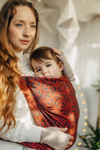 Baby Wrap, Jacquard Weave (100% cotton) - INFINITY - GERDA - Woven Baby XS - 4   long_woven_wraps    #