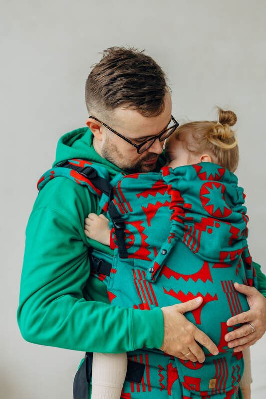 LennyPreschool Carrier, jacquard weave (74% merino wool, 26% combed cotton) - EXPERIMENT no. 28 - Woven Baby Preschool   lenny_preschool    #