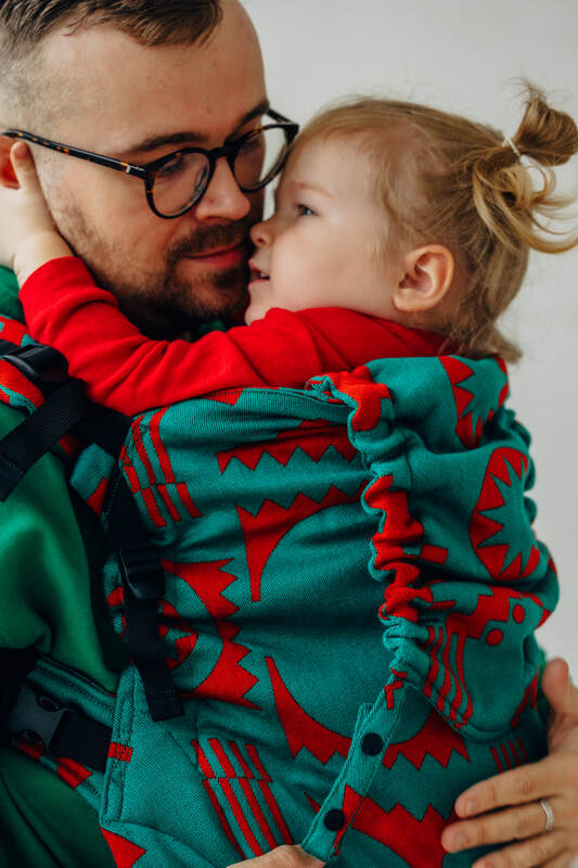 LennyPreschool Carrier, jacquard weave (74% merino wool, 26% combed cotton) - EXPERIMENT no. 28 - Woven Baby Preschool   lenny_preschool    #