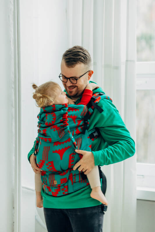 LennyPreschool Carrier, jacquard weave (74% merino wool, 26% combed cotton) - EXPERIMENT no. 28 - Woven Baby Preschool   lenny_preschool    #