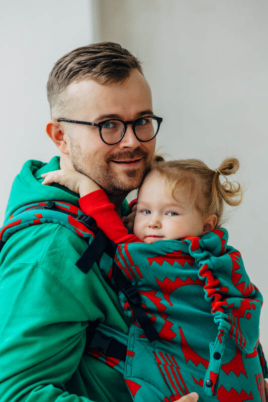 LennyPreschool Carrier, jacquard weave (74% merino wool, 26% combed cotton) - EXPERIMENT no. 28 - Woven Baby Preschool   lenny_preschool    #
