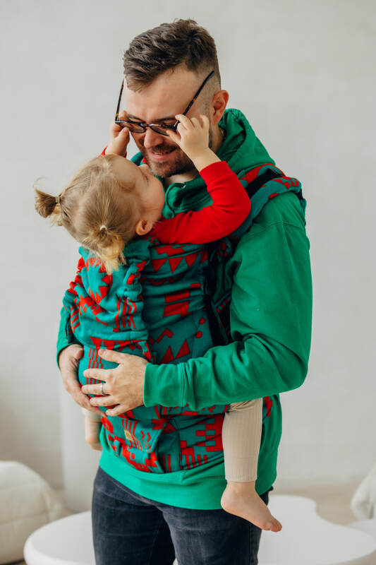 LennyPreschool Carrier, jacquard weave (74% merino wool, 26% combed cotton) - EXPERIMENT no. 28 - Woven Baby Preschool   lenny_preschool    #