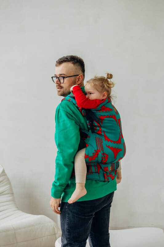 LennyPreschool Carrier, jacquard weave (74% merino wool, 26% combed cotton) - EXPERIMENT no. 28 - Woven Baby Preschool   lenny_preschool    #