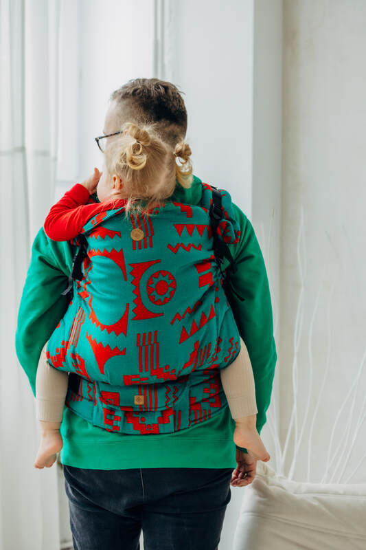 LennyPreschool Carrier, jacquard weave (74% merino wool, 26% combed cotton) - EXPERIMENT no. 28 - Woven Baby Preschool   lenny_preschool    #