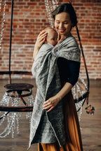 Ring Sling, Jacquard Weave, with gathered shoulder (63% cotton, 37% silk) - SKETCHES OF NATURE - EPIC - standard 1.8m - Woven Baby    ring_slings    #