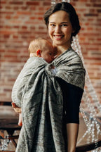Ring Sling, Jacquard Weave, with gathered shoulder (63% cotton, 37% silk) - SKETCHES OF NATURE - EPIC - standard 1.8m - Woven Baby    ring_slings    #