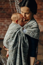 Ring Sling, Jacquard Weave, with gathered shoulder (63% cotton, 37% silk) - SKETCHES OF NATURE - EPIC - standard 1.8m - Woven Baby    ring_slings    #