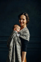 Ring Sling, Jacquard Weave, with gathered shoulder (63% cotton, 37% silk) - SKETCHES OF NATURE - EPIC - standard 1.8m - Woven Baby    ring_slings    #