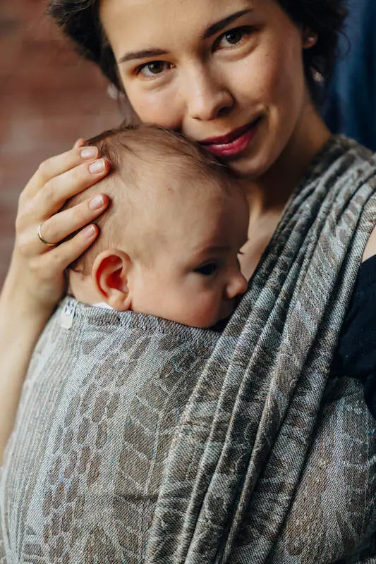 Baby Wrap, Jacquard Weave (63% cotton, 37% silk) - SKETCHES OF NATURE - EPIC - Woven Baby S - 5   long_woven_wraps    #