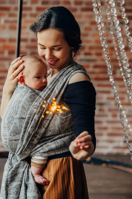 Baby Wrap, Jacquard Weave (63% cotton, 37% silk) - SKETCHES OF NATURE - EPIC - Woven Baby S - 5   long_woven_wraps    #