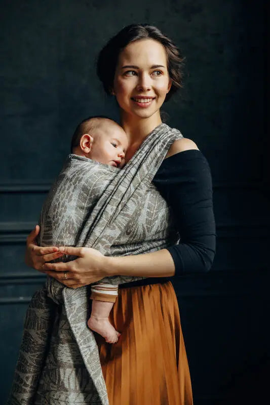 Baby Wrap, Jacquard Weave (63% cotton, 37% silk) - SKETCHES OF NATURE - EPIC - Woven Baby S - 5   long_woven_wraps    #