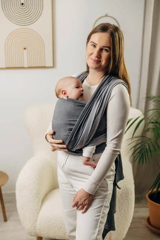My First Baby Sling - HOWLITE, Broken Twill Weave, 100% cotton (grade B) - Woven Baby Size - M   long_woven_wraps    #
