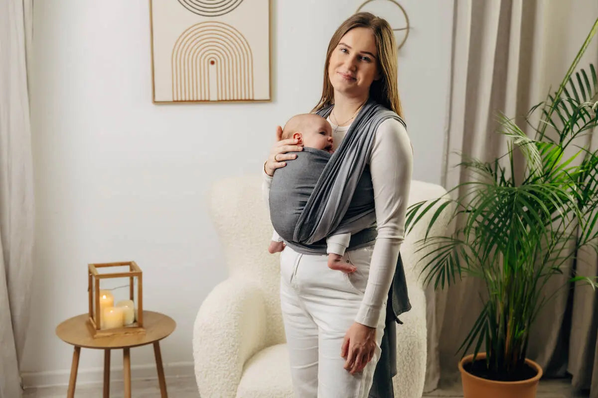 My First Baby Sling - HOWLITE, Broken Twill Weave, 100% cotton (grade B) - Woven Baby Size - M   long_woven_wraps    #