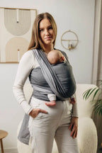 My First Baby Sling - HOWLITE, Broken Twill Weave, 100% cotton - Woven Baby XS - 4   long_woven_wraps    #