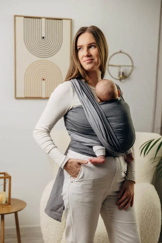My First Baby Sling - HOWLITE, Broken Twill Weave, 100% cotton - Woven Baby XS - 4   long_woven_wraps    #