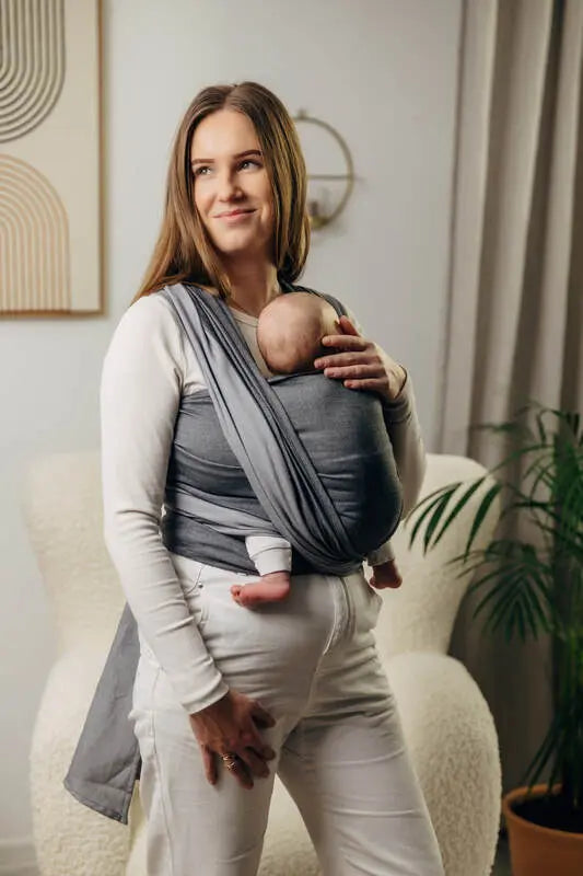My First Baby Sling - HOWLITE, Broken Twill Weave, 100% cotton (grade B) - Woven Baby M - 6   long_woven_wraps    #