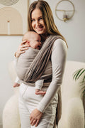 My First Baby Sling, Herringbone Weave (100% cotton) - LITTLE HERRINGBONE BABY CAFFE LATTE (grade B)