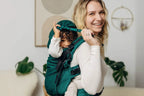 LennyPreschool Carrier, herringbone weave 100% cotton - EMERALD - Woven Baby Preschool   lenny_preschool    #
