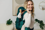 LennyPreschool Carrier, herringbone weave 100% cotton - EMERALD - Woven Baby Preschool   lenny_preschool    #