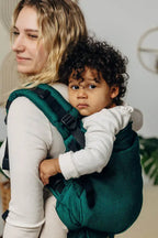 LennyPreschool Carrier, herringbone weave 100% cotton - EMERALD - Woven Baby Preschool   lenny_preschool    #