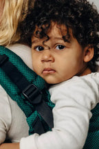 LennyPreschool Carrier, herringbone weave 100% cotton - EMERALD - Woven Baby Preschool   lenny_preschool    #