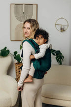 LennyPreschool Carrier, herringbone weave 100% cotton - EMERALD - Woven Baby Preschool   lenny_preschool    #