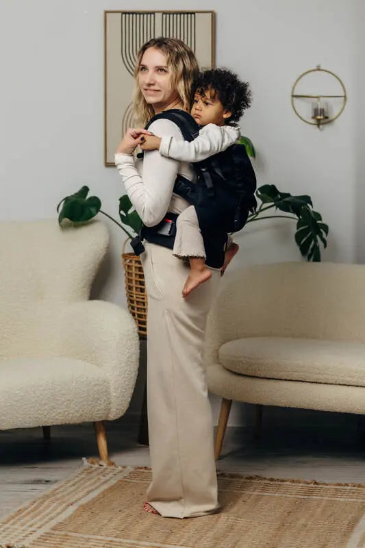 LennyPreschool Carrier, herringbone weave 100% cotton - LITTLE HERRINGBONE EBONY BLACK - Woven Baby Preschool   lenny_preschool    #
