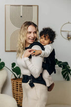LennyPreschool Carrier, herringbone weave 100% cotton - LITTLE HERRINGBONE EBONY BLACK - Woven Baby Preschool   lenny_preschool    #