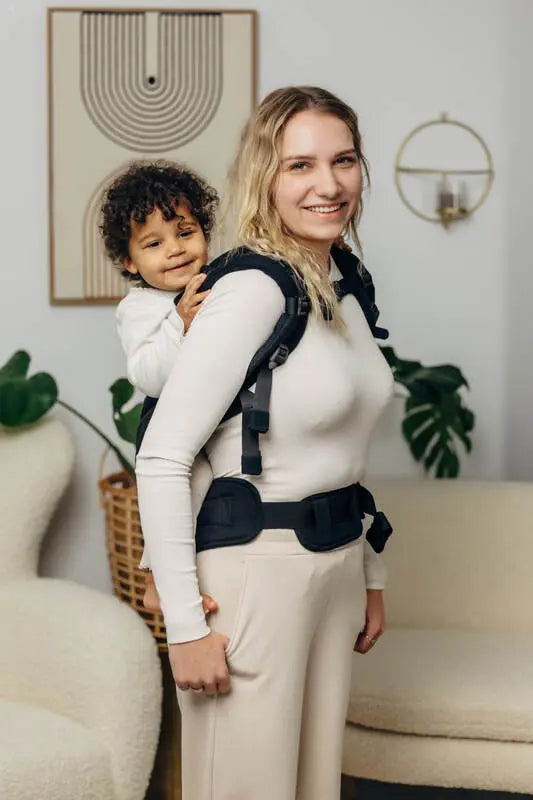LennyPreschool Carrier, herringbone weave 100% cotton - LITTLE HERRINGBONE EBONY BLACK - Woven Baby Preschool   lenny_preschool    #