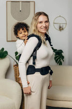 LennyPreschool Carrier, herringbone weave 100% cotton - LITTLE HERRINGBONE EBONY BLACK - Woven Baby Preschool   lenny_preschool    #