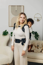 LennyPreschool Carrier, herringbone weave 100% cotton - LITTLE HERRINGBONE EBONY BLACK - Woven Baby Preschool   lenny_preschool    #
