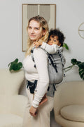 LennyPreschool Carrier, herringbone weave 100% cotton - LITTLE HERRINGBONE GREY
