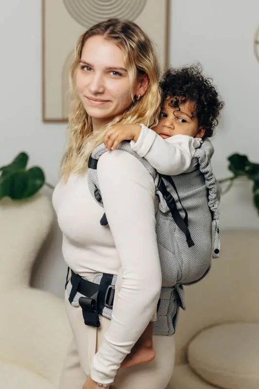 LennyPreschool Carrier, herringbone weave 100% cotton - LITTLE HERRINGBONE GREY - Woven Baby Size - Preschool   lenny_preschool    #
