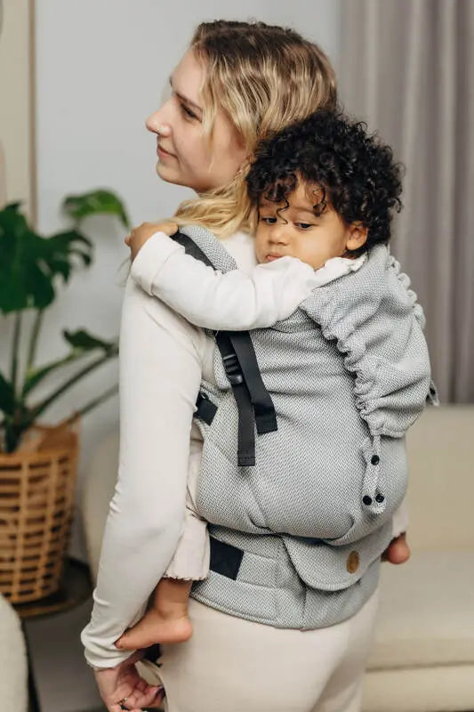 LennyPreschool Carrier, herringbone weave 100% cotton - LITTLE HERRINGBONE GREY - Woven Baby Size - Preschool   lenny_preschool    #