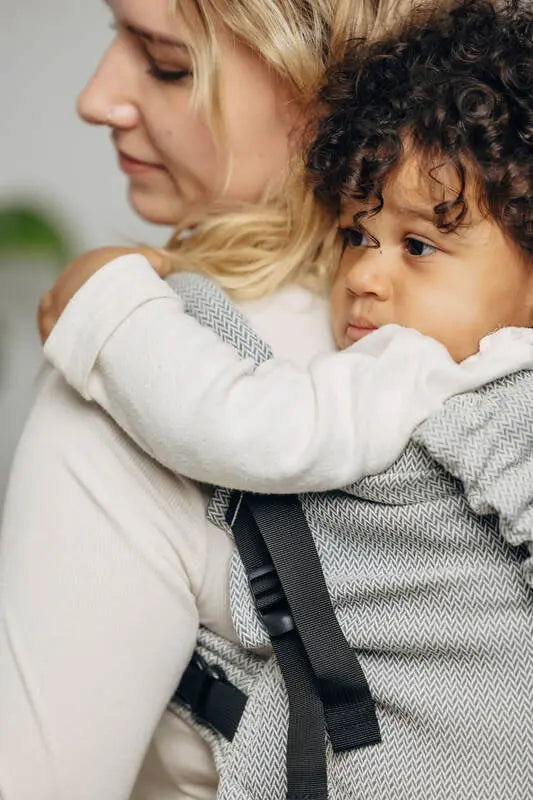 LennyPreschool Carrier, herringbone weave 100% cotton - LITTLE HERRINGBONE GREY - Woven Baby Size - Preschool   lenny_preschool    #