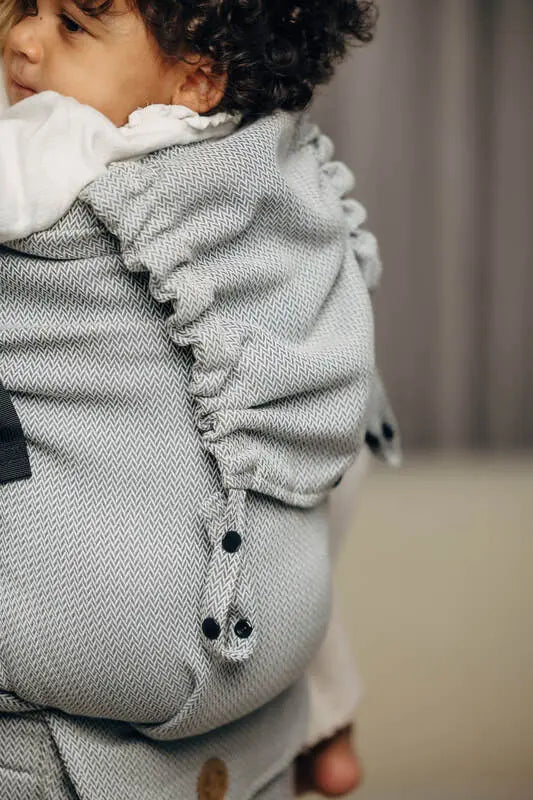 LennyPreschool Carrier, herringbone weave 100% cotton - LITTLE HERRINGBONE GREY - Woven Baby Preschool   lenny_preschool    #
