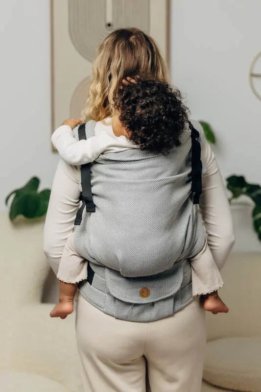 LennyPreschool Carrier, herringbone weave 100% cotton - LITTLE HERRINGBONE GREY - Woven Baby Preschool   lenny_preschool    #