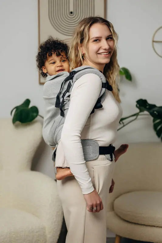 LennyPreschool Carrier, herringbone weave 100% cotton - LITTLE HERRINGBONE GREY - Woven Baby Preschool   lenny_preschool    #