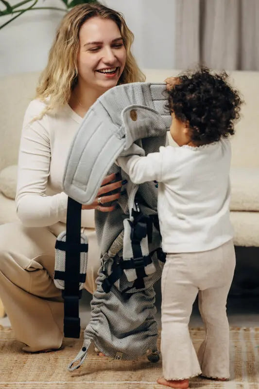 LennyPreschool Carrier, herringbone weave 100% cotton - LITTLE HERRINGBONE GREY - Woven Baby Preschool   lenny_preschool    #
