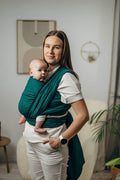 Baby Sling - EMERALD, Herringbone Weave, 100% cotton (grade B)