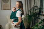 Baby Sling - EMERALD, Herringbone Weave, 100% cotton (grade B) - Woven Baby L - 7   long_woven_wraps    #