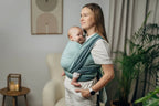 My First Baby Sling, Herringbone Weave (100% cotton) - LITTLE HERRINGBONE BABY MINT - Woven Baby XS - 4   long_woven_wraps    #