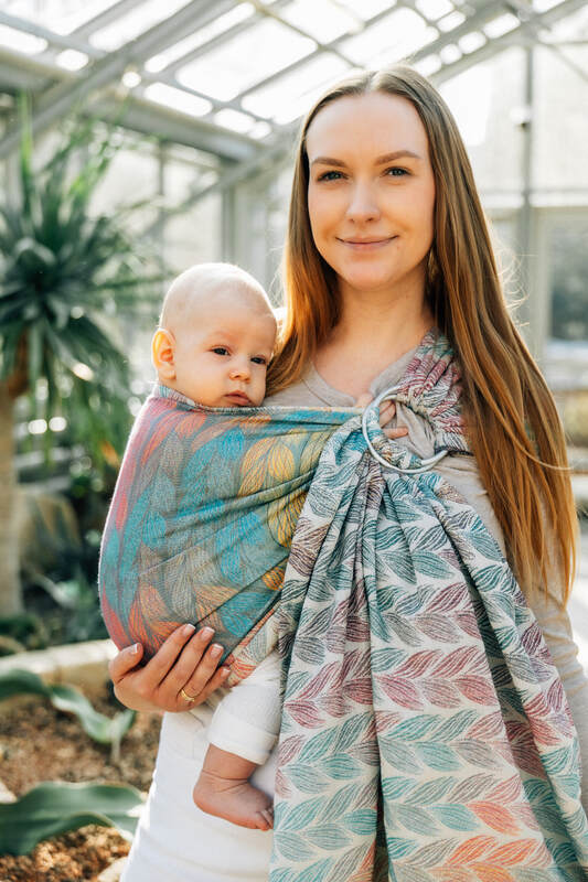 Ring Sling, Jacquard Weave (100% cotton), with gathered shoulder - TANGLED - PLAIT - standard 1.8m - Woven Baby Title - Default Title   ring_slings    #