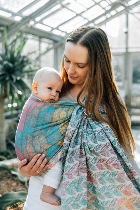 Ring Sling, Jacquard Weave (100% cotton), with gathered shoulder - TANGLED - PLAIT - standard 1.8m - Woven Baby Title - Default Title   ring_slings    #