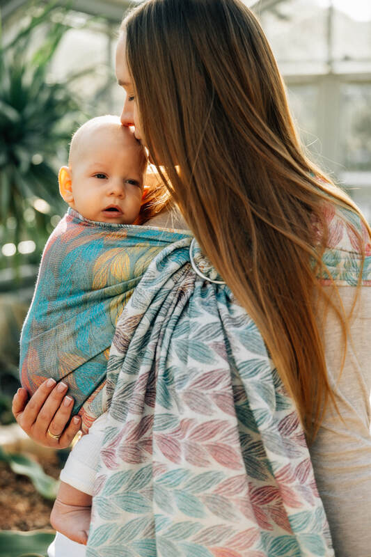 Ring Sling, Jacquard Weave (100% cotton), with gathered shoulder - TANGLED - PLAIT - standard 1.8m - Woven Baby Title - Default Title   ring_slings    #