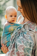 Ring Sling, Jacquard Weave (100% cotton), with gathered shoulder - TANGLED - PLAIT - standard 1.8m - Woven Baby Title - Default Title   ring_slings    #