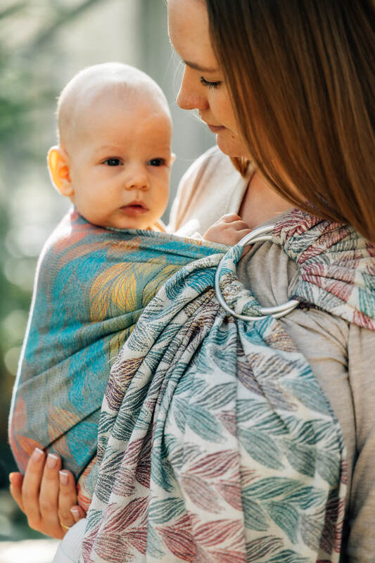 Ring Sling, Jacquard Weave (100% cotton), with gathered shoulder - TANGLED - PLAIT - standard 1.8m - Woven Baby Title - Default Title   ring_slings    #