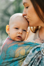 Ring Sling, Jacquard Weave (100% cotton), with gathered shoulder - TANGLED - PLAIT - standard 1.8m - Woven Baby Title - Default Title   ring_slings    #