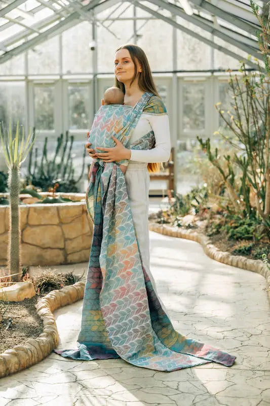 Baby Wrap, Jacquard Weave (100% cotton) - TANGLED - PLAIT - Woven Baby Size - S-Size - L-Size - M-Size - XL-Size - XS   long_woven_wraps    #