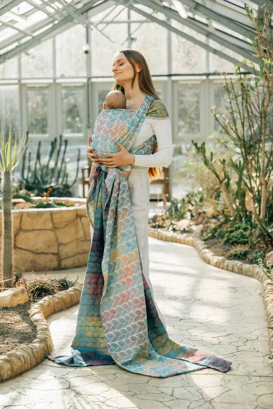 Baby Wrap, Jacquard Weave (100% cotton) - TANGLED - PLAIT - Woven Baby Size - S-Size - L-Size - M-Size - XL-Size - XS   long_woven_wraps    #